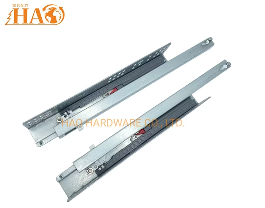 Drawer Telescopic Channel Two Sections Soft Closing Concealed Slide Undermount Slide suppliers